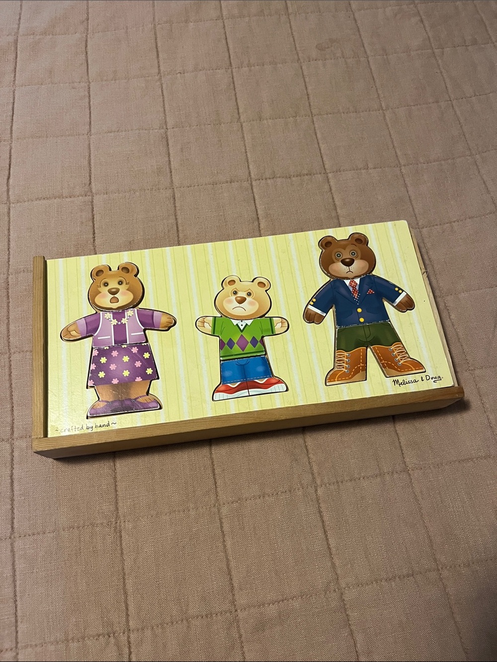 Melissa & Doug Wooden Bear Dress Up Puzzle